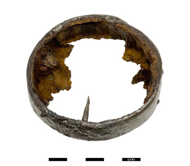 La componente in ferro della protesi ritrovata a Hemmaberg (Foto K. Allesch, OEAI, the Austrian Archaeological Institute.)